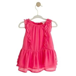 Juicy Couture Kids Pink Ruffle Tunic Top Baby Girl 12 Months - So Pretty!